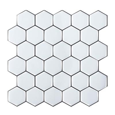 China New Style Waterproof+Self-adhesive Self-adhesive Peel and Stick Bathroom Backsplash Bathroom Hexagon DIY Removable Self Adhesive Decoration for sale