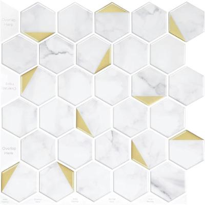 China Waterproof+Self-adhesive Waterproof+Self-adhesive Amazon Oil-proof Kitchen Self-adhesive Wall Tile Backsplash DIY Hot Selling Removable PU for sale