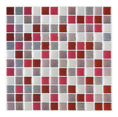 China Modern Decorative Waterproof+Self-adhesive Bathroom Peel and Stick Backsplash Waterproof Self Adhesive DIY PU Mosaic Removable for sale