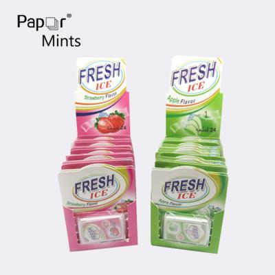 China Natural Bozai Assorted Edible Fruit Mint Flavor Mouth Puff Candy Strips for sale