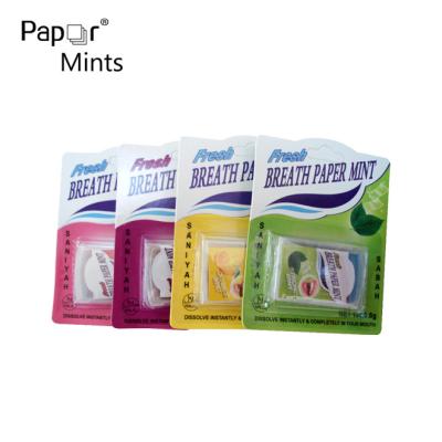 China Bozai Natural Oral Fresh Puff Names For Puff Paper Mint Strip Confectioneries for sale