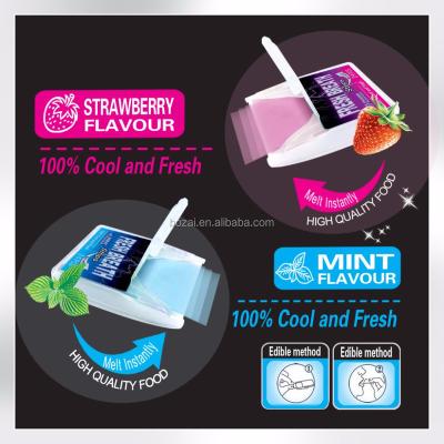 China China Normal Sugar Free Cool Paper Puff Mint Strip For Mouth Freshener for sale