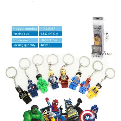 China Safety Mode Anime Super Heroes Blocks Key Chain Figure Building Bricks Sm387 for sale