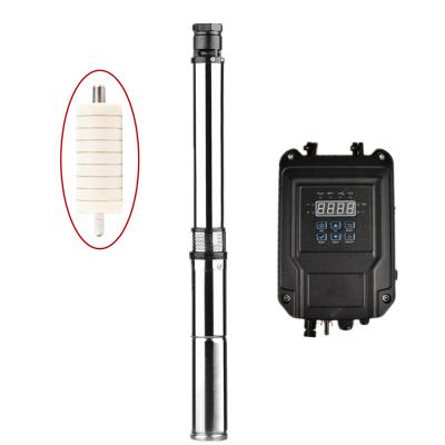 中国 Brushless Deep Well Submersible Household Well Water Solar 72V High Lift Small Diameter Stainless Steel Deep Well Pump 3 Inches 販売のため