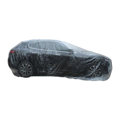 China China Custom Water Resistant Manufacturer Waterproof The Disposable PE Car Plastic Cover Customized Universal Exterior Protection Material for sale