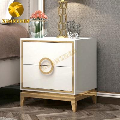 China Modern light luxury bedside table, modern bedroom, apartment furniture small bedside table for sale