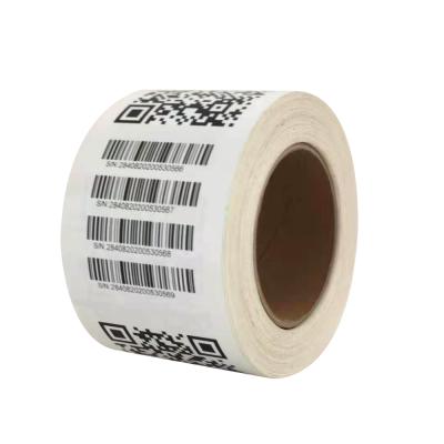 China Custom Waterproof High Quality Waterproof PET QR Code Labels Thermal Printing Sticker Adhesive Barcode Label for sale