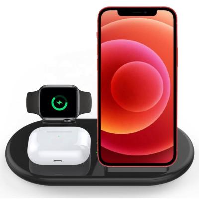 China Earphone Factory Qi Magnetic Induction 3-in-1 Wireless Charger Folding Wireless Charger for sale