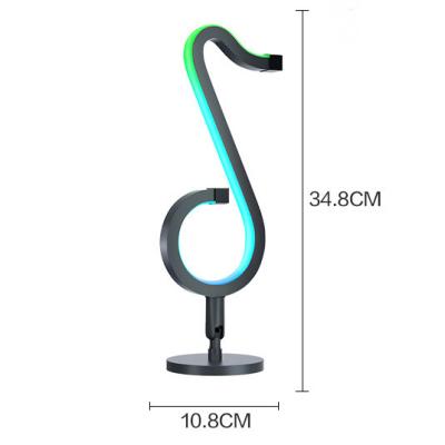 China Modern Romantic Creative Musical Note Shape Lamp Table Decoration LED Minimalist Atmosphere RGB Light for sale