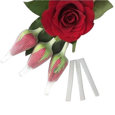 China For Flower Wholesale High Quality Rose Flower Wrap Net Green Plastic Rose Bud Sheath Net for sale