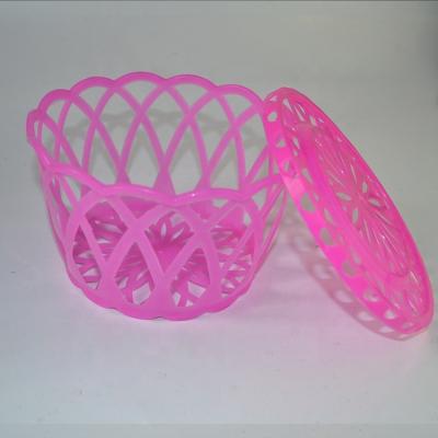 China China Manufacture Sustainable Red Pink Yellow Small Plastic Basket For Storaging Egg Snack Storage Basket for sale