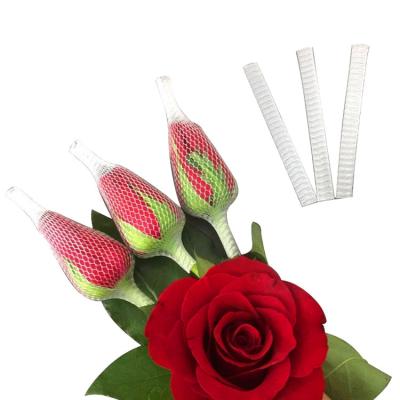 China For Flower Wholesale High Quality Rose Flower Wrap Net Green Plastic Rose Bud Sheath Net for sale