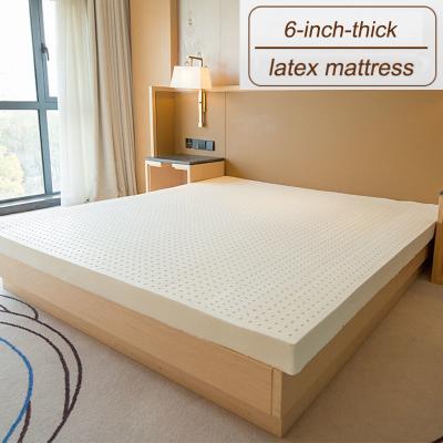 China Massage 6 Inch 15cm Queen Size Thick Firm Latex Support Mattress for sale