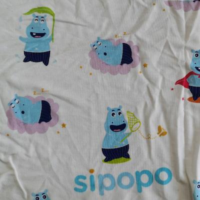 China 70%Bamboo 30% Cotton Double Fold Diapers Knitting Fabric Customized Pattern Soft Breathable Baby Blanket for sale