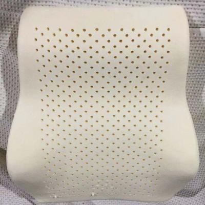 China Anti Dust Mite Cotton Velvet Pillow Case Car Seat Lumbar Removable 100% Natural Latex Cushion for sale