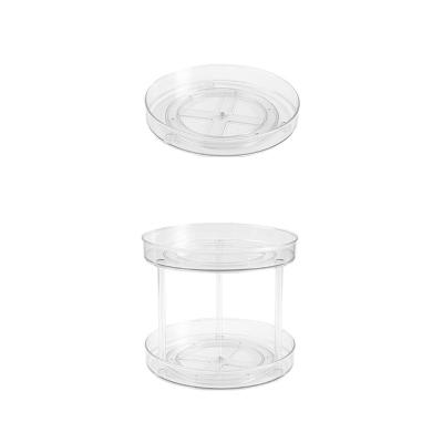 China Sustainable URU Portable Detachable High Quality Clear Lazy Susan For Kitchen Bathroom Storage for sale