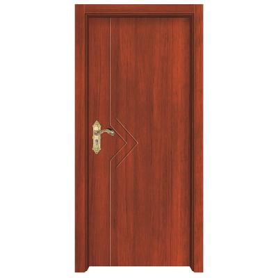 China Modern solid wood main door teak wood veneer flow door designs for home for sale