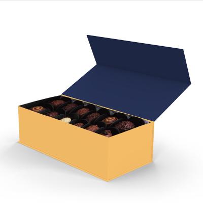 China Recycled Materials Factory Customized Logo Luxury Chocolate Boxes With Dividers Packaging Box for sale