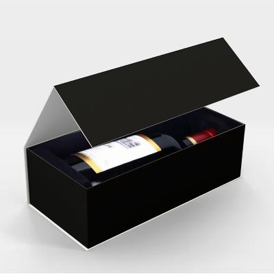 China Recycled Materials Customize Luxury Rigid Cardboard Liquor Gift Packaging Boxes For Wine Glasses for sale