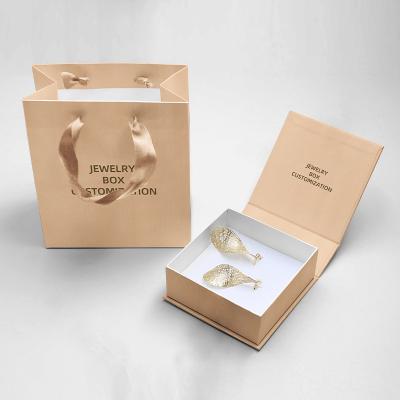 China Recycled Materials Wholesale Custom Portable Small Travel Gift Logo Pu Leather Packaging Boxes For Jewelry for sale