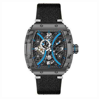 China Cheap Chronograph Factory Automatic Stainless Steel Case 3ATM Skeleton Wrist Watch For Men for sale