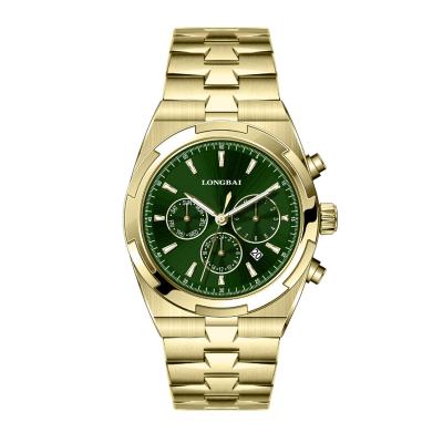 China New Design Chronograph Fashion Business Gold Men's Mechanical Watch Brand Luxury Stainless Steel Automatic Watch for sale