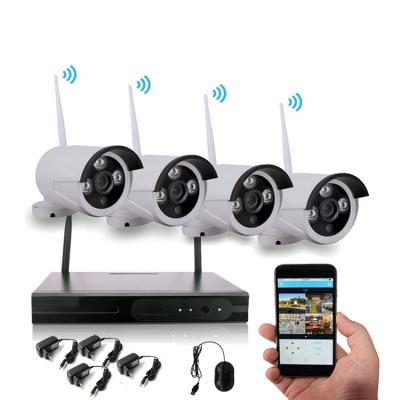 China Waterproof 4CH CCTV Camera System 1080P WiFi Nvr Kit Camera Wireless WiFi IP Camera Nvr Kit for sale