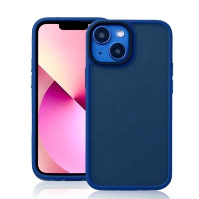 China Luxury Shockproof PC Phone Case Back Transparent Sublimation TPU Shockproof For iPhone 13 Case Magnetic for sale