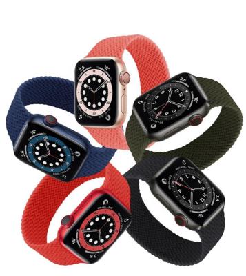 China Solo Washable Nylon Watch Band Elastic For Apple Watch 6 Se 5 4 3 Belt Wristband Braided Loop for sale