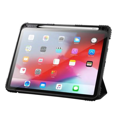 China Triple Leather Tablet Case Pencil Protector Stand Magnetic Triple Hard Protective Leather Tablet Folding Stand Case for Apple iPad 10.2