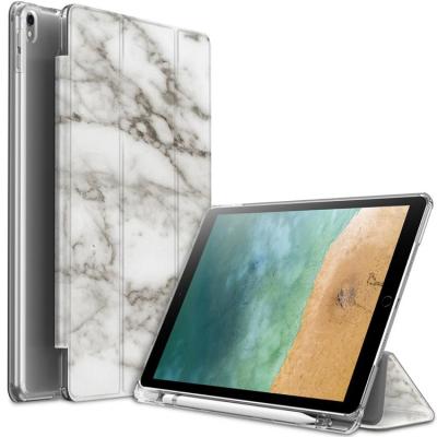 China Translucent Frosted Case 10.2 Inch Marbling & Pure Color Smart Cover Translucent Frosted Back Case For iPad for sale