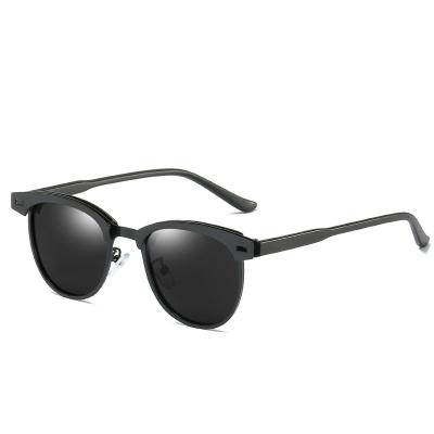 China Newest High Quality Brand Fashion Sunglasses Custom Half Frame Men Polarized Sunglasses 2021 for sale