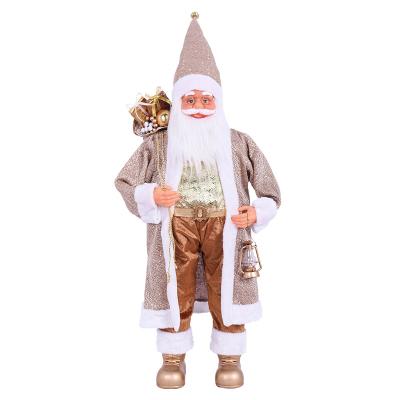 China Indoor Luxury Gift Amazon Party Christmas Decoration Ornaments Presents Santa Claus Doll for sale