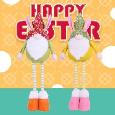 China Hot Selling Gnome Doll Ornament Toy Extension Easter Rabbit Type Gift Amazon Plush Dolls Home Decoration with Long Legs for sale