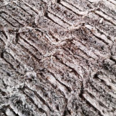 China Fleece Fabric Shrink-Resistant Embossed Silky Hairy Beach Print 100% Polyester PV Plush Fabric for sale