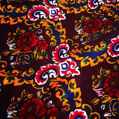 China Cheap Polyester Printed 100 Velvet African Upholstery Warp Fabric Shrink-Resistant for sale