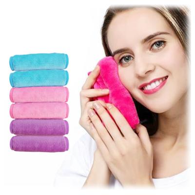 China SPIFIT Reusable Beauty Facial Eraser Safe For Makeup Kids You Face Leopard Pattern Remover Square Mitt 100%Microfiber Removal Cleaning Cloth for sale