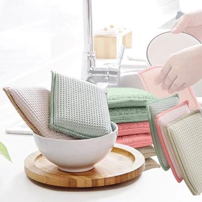 China SPIFIT 2022 Sustainable Natural Bamboo Cloth Absorbent Cleaning Reusable Dish Sponges For Kitchen for sale