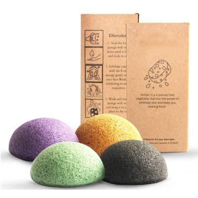 China EXFOLIATE SPIFIT Organic Natural Spa Body Scrubber Soft Exfoliation Bath Deep Cleansing Konjac Facial Sponges For Women Men Kids for sale