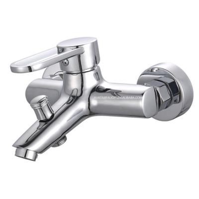 China Without Shower Faucet Copper Sliding Bar Bathroom Tub Triple Hot And Cold Triple Water Heater Concealed Mixing Valve for sale