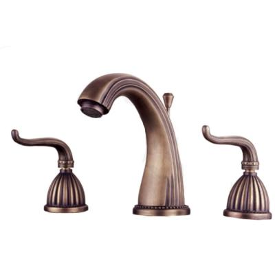 China Thermostatic Luxury Oil Rubbened Basin Mixer Taps, Double Hand Bath Faucet, Graceful Art Design Bath Faucet for sale