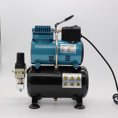 China Amazon Airbrush Compressor Aerograf Cylinder Oil Free Hot Compressor TC-18FT with Fan for Tattoo, Model Painting for sale