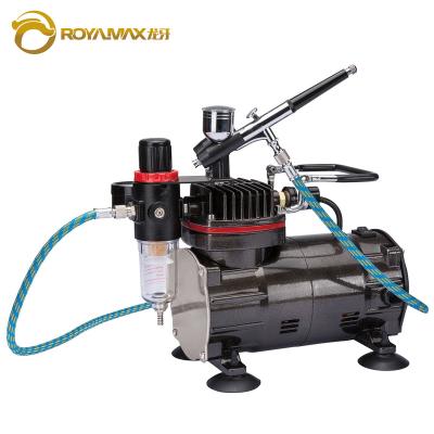 China Royalmax TC-802K 1/6HP Piston Airbrush Compressor Oil Free Kit TC-802K for sale