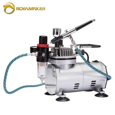 China Portable OIL-LESS Airbrush Compressor Kit for Hobby, Nails, Model, Tattoo Cake Decorating for sale