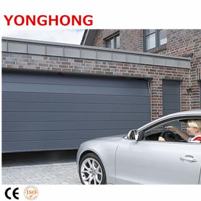 China Modern CE Approved Fast Delivery Dark Gray Color Cheap Electric Residential High Quality Sectional Garage Doors for sale