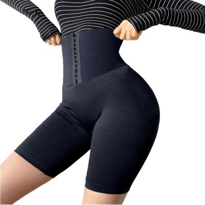 China Anti-Wrinkle Factory Bodybuilding Abdomen Control Shorts Women Shape High Waist Short Fitness Shorts Femme Running Workout Push Up Sports for sale