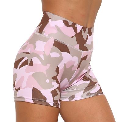 China Anti-wrinkle European and American eBay High-waist Hot Sports Shorts Running Hip-lifting Tights Summer Yoga Pants Camouflages Hot Shorts for sale