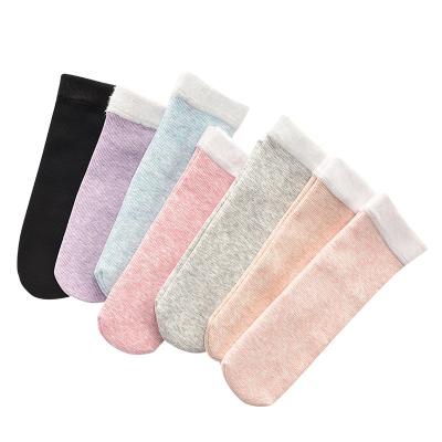 China Factory wholesale antibacterial thongs warm winter women colored cotton plus velor thicken sock breathable sweat absorbent socks fashion mid for sale