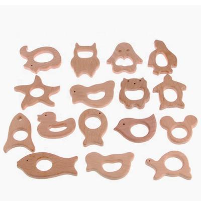 China Europe High Quality Natural Organic Baby Teethers Design Organic Matching Beech Wood Wood Teether For Baby for sale