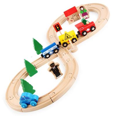 China Parent-Children's Interactive Educational Toys Wooden Toy Train Set For Children for sale